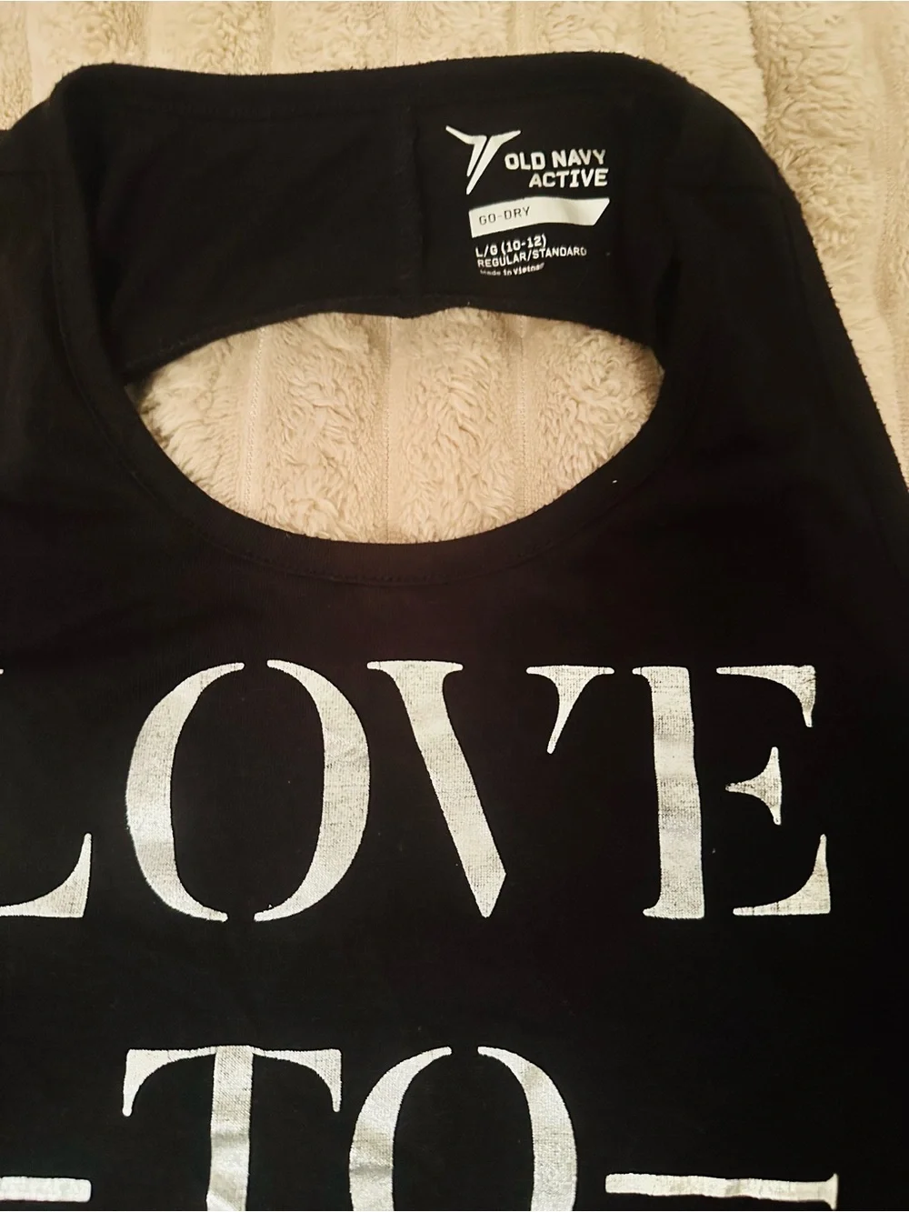 Girls' Black 'Love to Shine' Metallic Print Tank Top